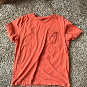 Men’s large orange Polo by Ralph Lauren pocket tee. 100% cotton